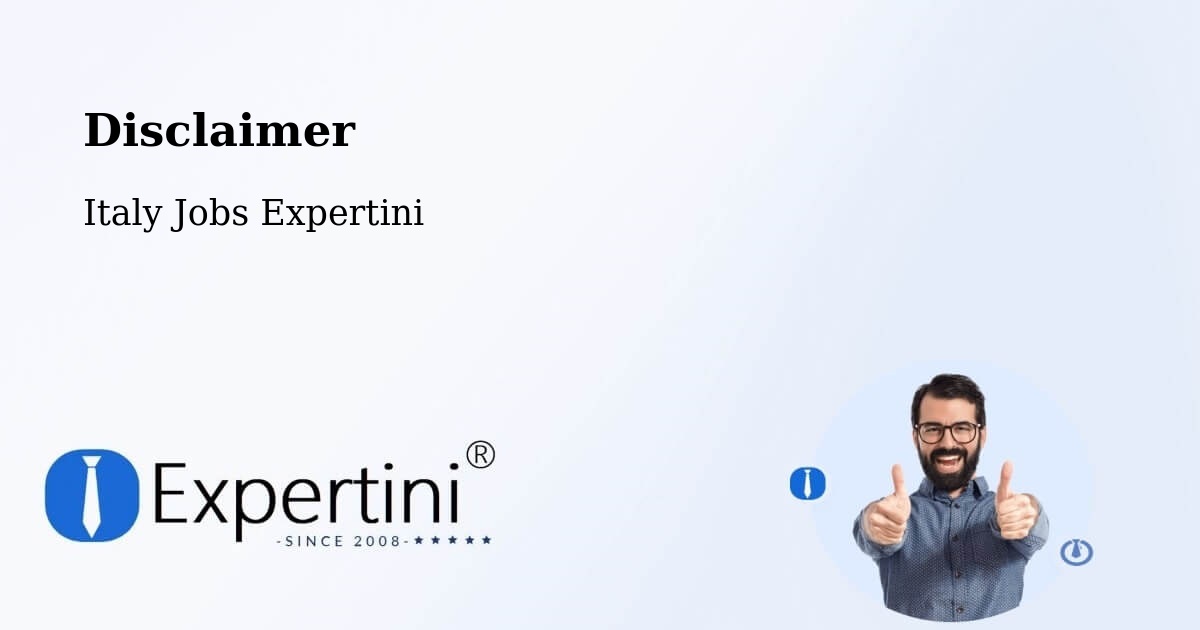 Disclaimer – Rosta - Italy Jobs Expertini
